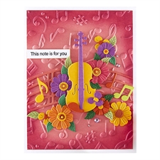 Spellbinders Embossing Folder - 3D Bibi\'s Musical Notes / Musical Notes